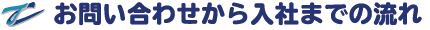 お問い合わせから入社までの流れ